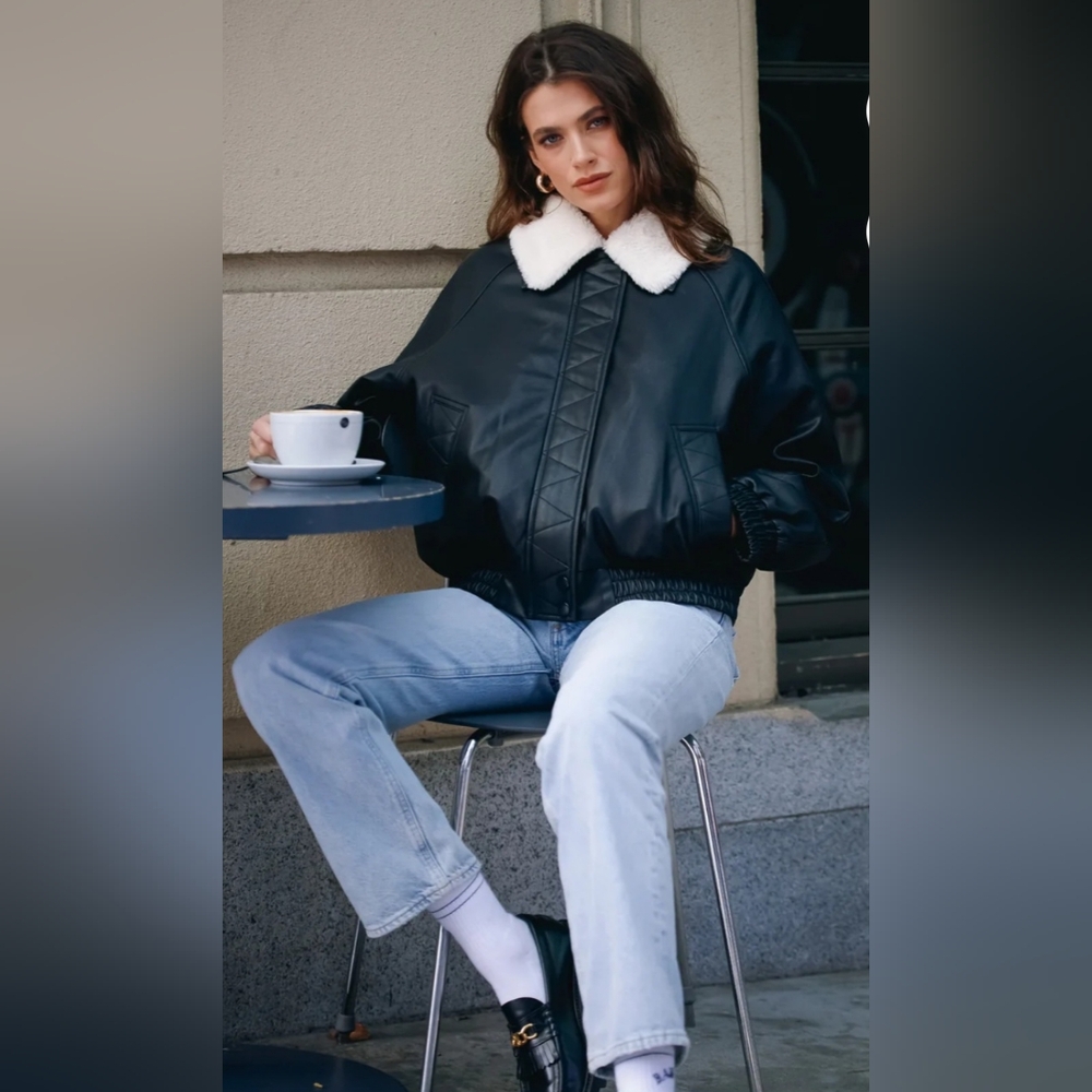 Brunette the Label Amelia Bomber Jacket, size M/L